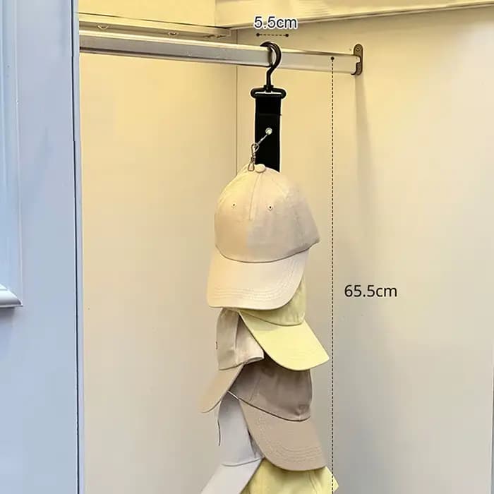Organisateur de rangement pour casquettes de baseball avec huit pinces