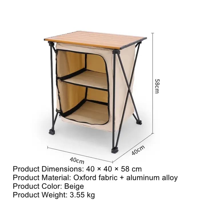 Armoire de rangement pliable pour le camping en plein air – Table et armoire multifonctionnelles por