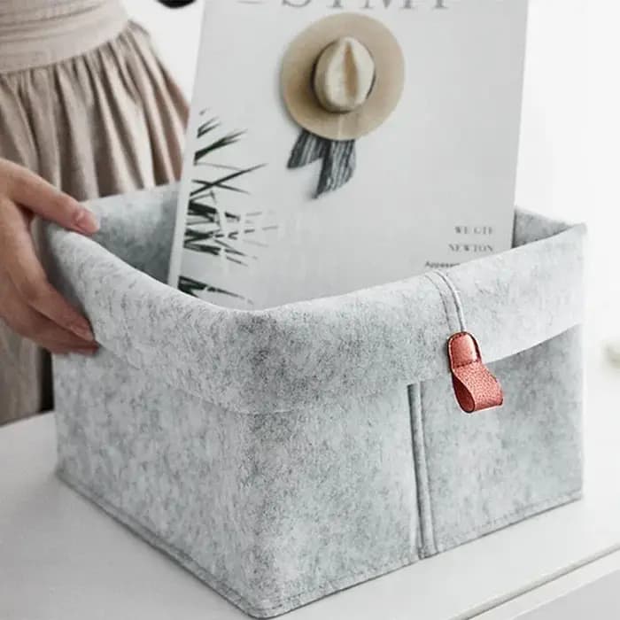 Boîte de rangement en feutre de grande capacité pour vêtements