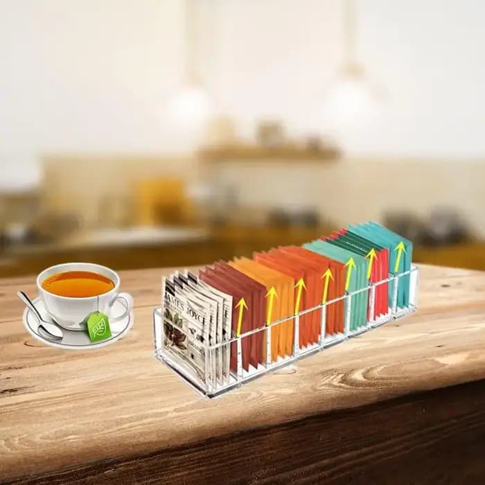 Boîte de rangement transparente à 8 compartiments