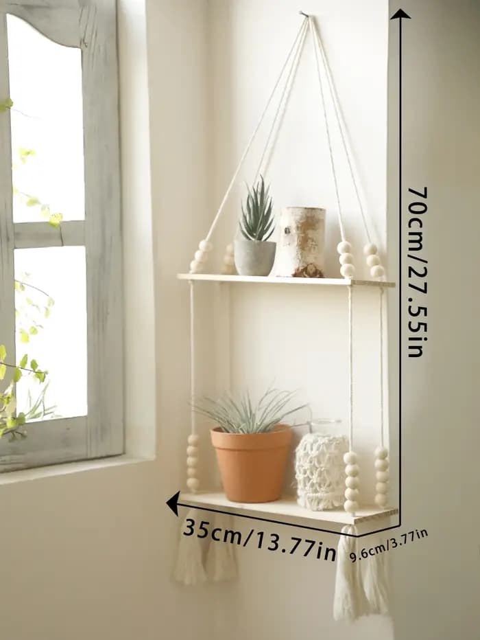 Étagère murale flottante en bois rustique pour salle de bain