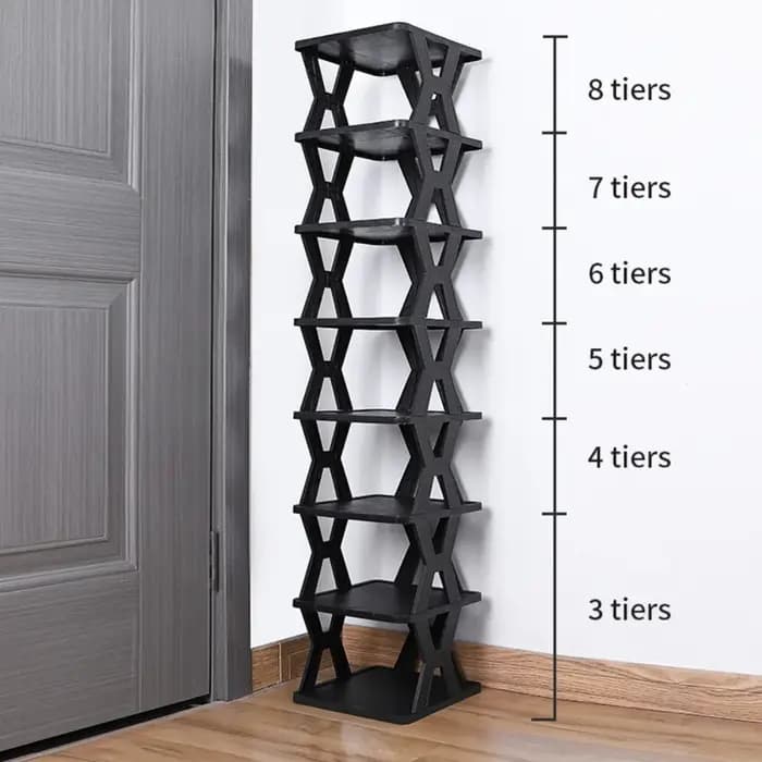 Range-chaussures simple en plastique pour entrée, assemblé, anti-poussière, rangement de chaussures