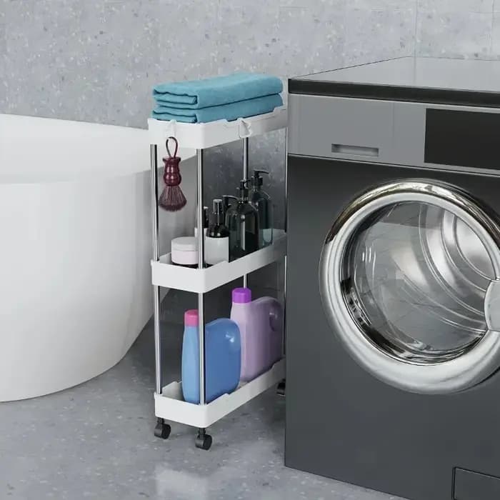 Poussette chariot étagère sol multicouche salle de bain
