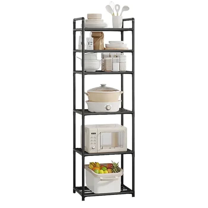 Étagère de rangement en métal à 6 niveaux, étagère utilitaire multifonction, support de rangement robuste, étagères de garde-manger pour cuisine, salle de bains, buanderie