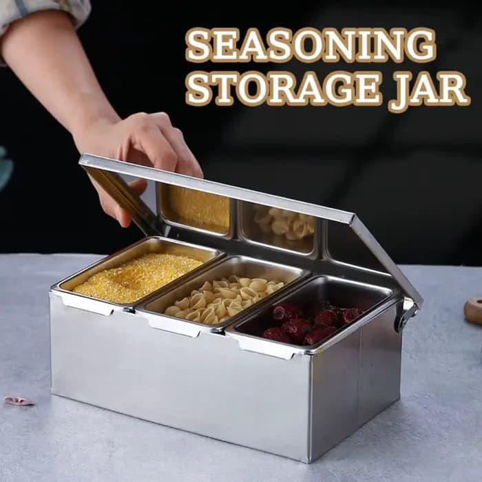 Boîte de rangement créative pour épices avec couvercle