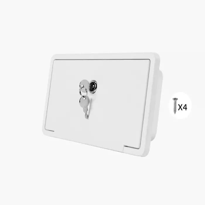 Trappe avec boîte de rangement et serrure ABS blanc étanche RV caravane hayon pour camping-car extérieur RV bateaux marins accessoires
