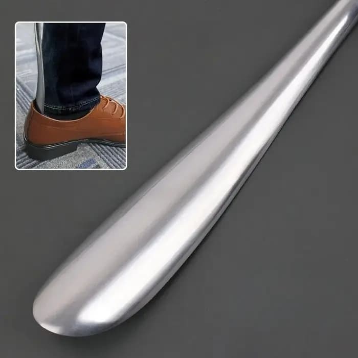 Nouvel embout à chaussures long en alliage, lisse, robuste et durable, avec poignée incurvée confortable, sans besoin de s'agenouiller