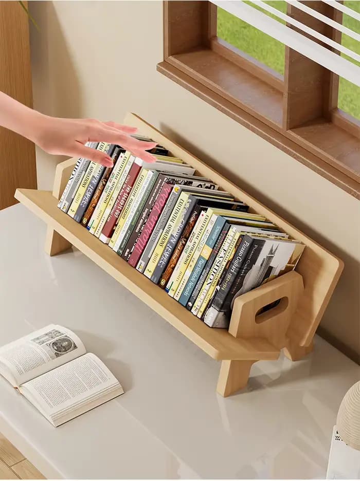 Bibliothèque de bureau en bois