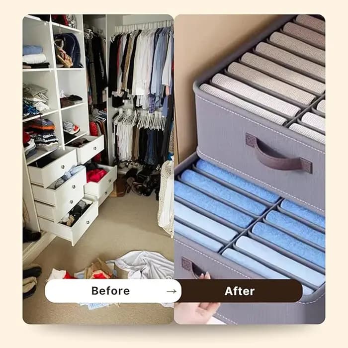 Organisateur de rangement de vêtements de garde-robe à 10/16/24 grilles