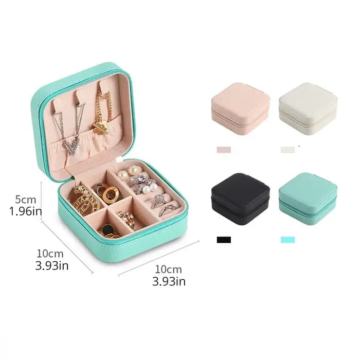 Mini boîte de rangement de bijoux portable pour femmes