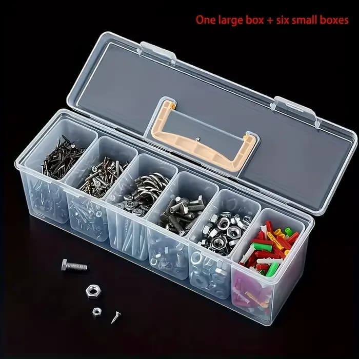Boîte de rangement portable pour 7 pièces d'outils