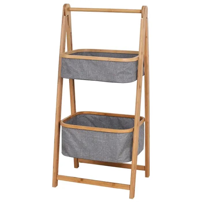 Panier à linge pliable à deux niveaux