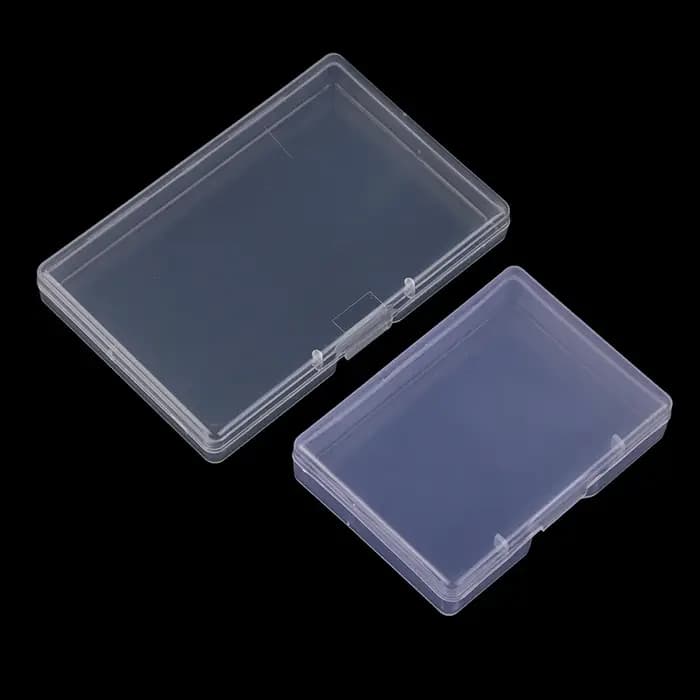 Boîte en plastique transparente, boîte d'emballage rectangulaire translucide, étui de rangement, anti-poussière, Durable, solide, conteneur de bijoux