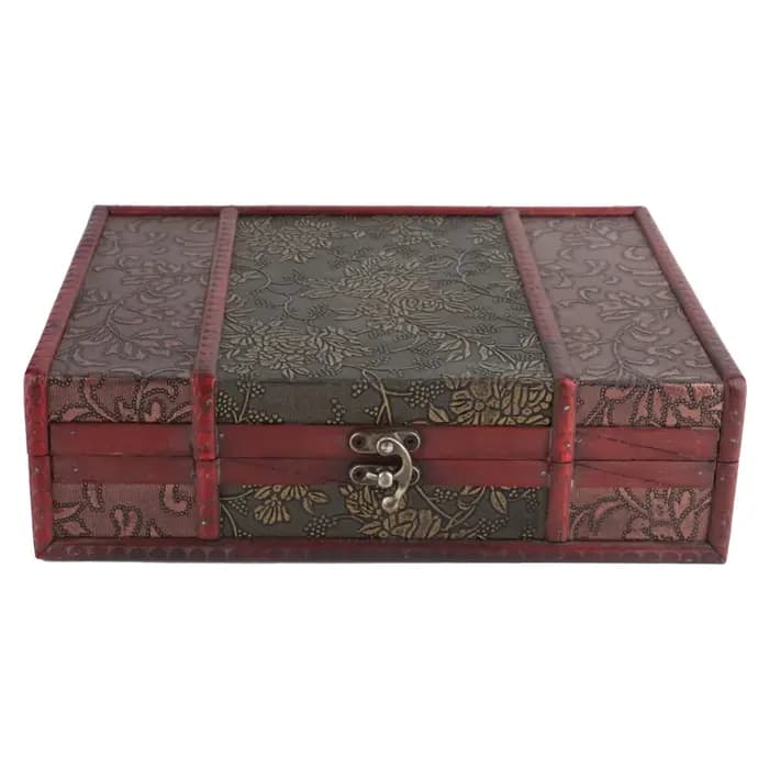 Boîte de rangement en bois artisanale avec couvercle, boîte de rangement élégante pour bijoux, desig