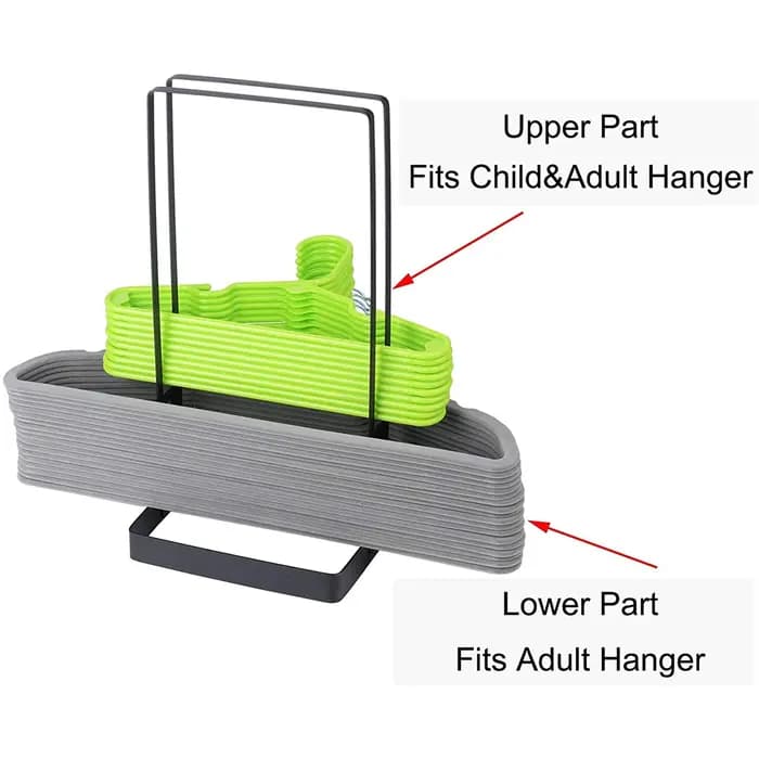 Support empilable de cintre de grande capacité pour adultes et enfants, organisateur de rangement dé