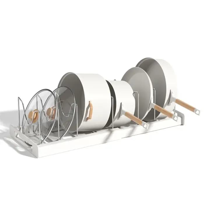 Support de rangement pliable pour ustensiles de cuisine et couvercles de casseroles