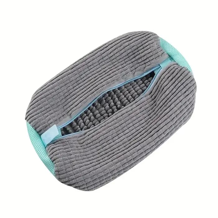 Sac de lavage de chaussures à linge durable jaune avec fermeture éclair rose idéal, baskets chaussur