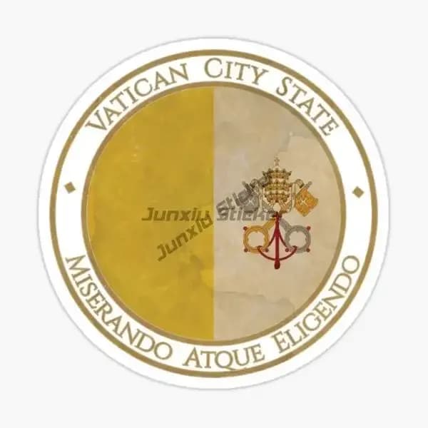 Autocollant créatif avec drapeau de la Ville du Vatican