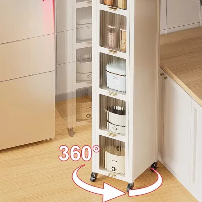 Support de rangement sur espace étroit sur pied
