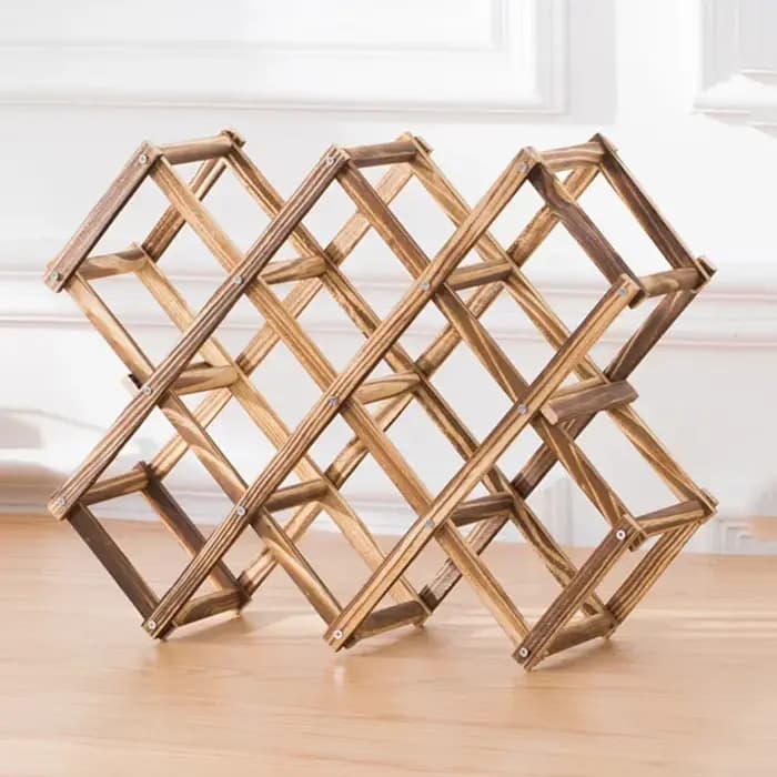 Casier à vin multifonctionnel en bois fait à la main