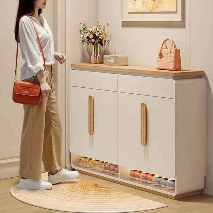 Meuble à chaussures vertical moderne de luxe pour pantoufles