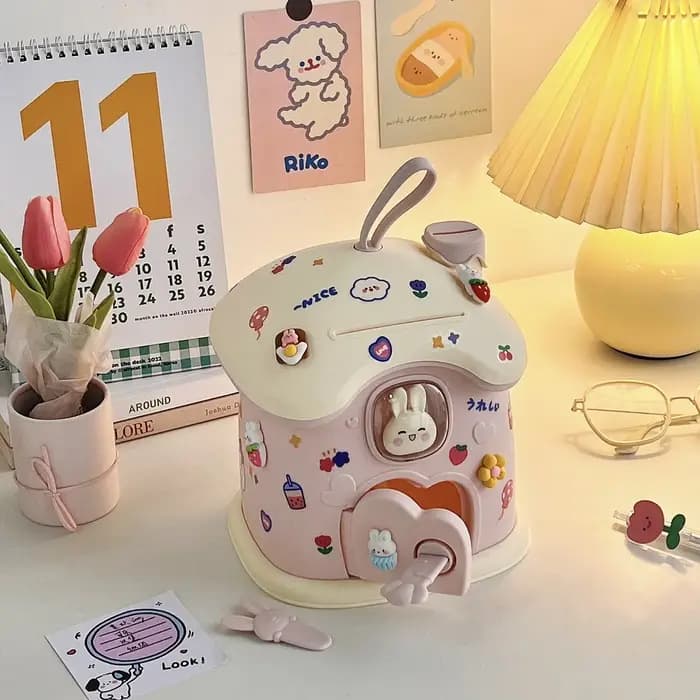 Boîte de rangement créative mignonne pour chambre plus lente