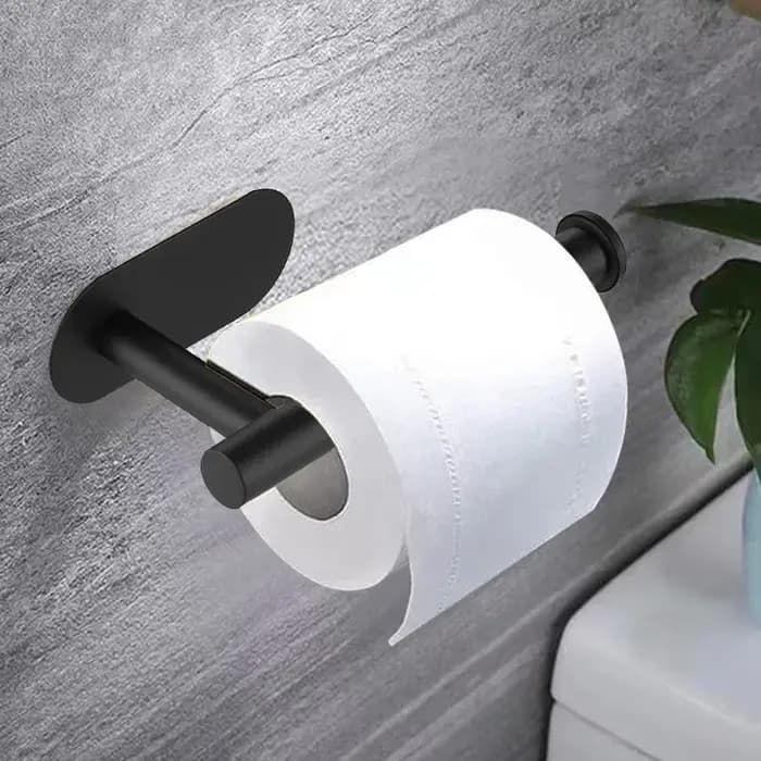 Porte-papier hygiénique adhésif en acier inoxydable