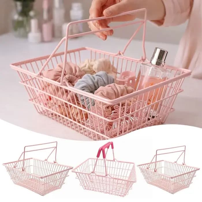 Panier de rangement S/M/L rose grande capacité