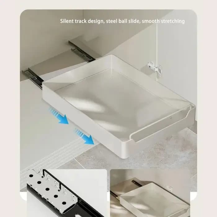 Nouveau support de rangement de cuisine avec Rails coulissants