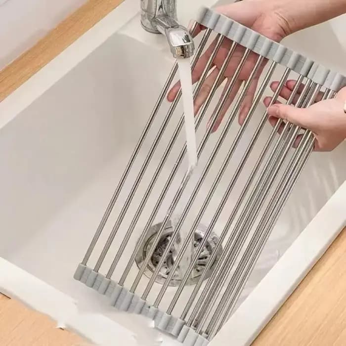 Égouttoir à vaisselle en fer avec panier de drainage et bec verseur