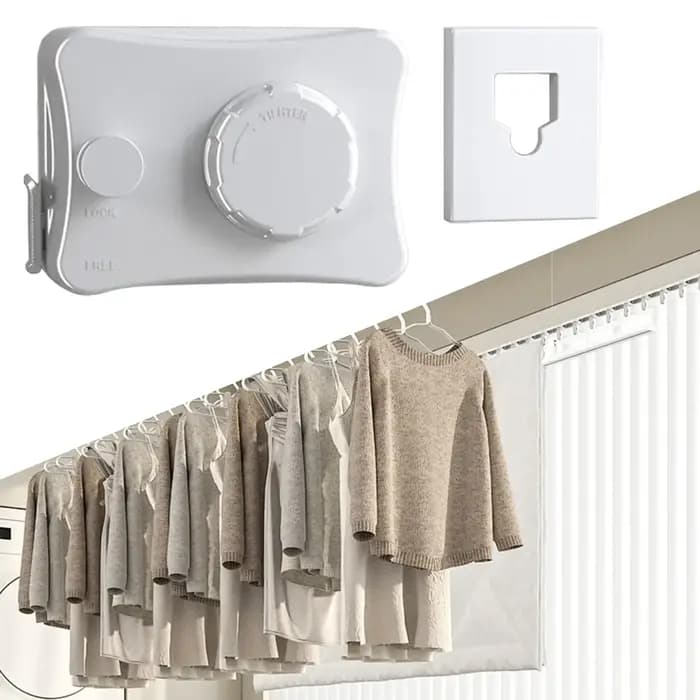 Corde à linge rétractable, balcon, support de séchage mural étanche