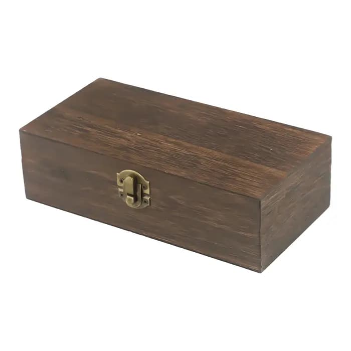 Boîte de rangement rectangulaire en bois 20x10x6cm