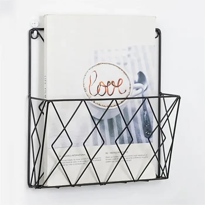 Support de rangement mural en métal pour Magazines et journaux