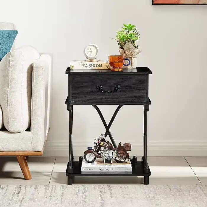 Tables de chevet avec tiroir pour chambre à coucher