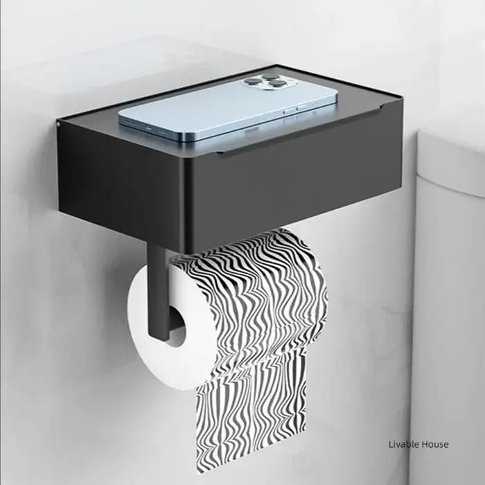 Porte-rouleau de papier toilette multifonction