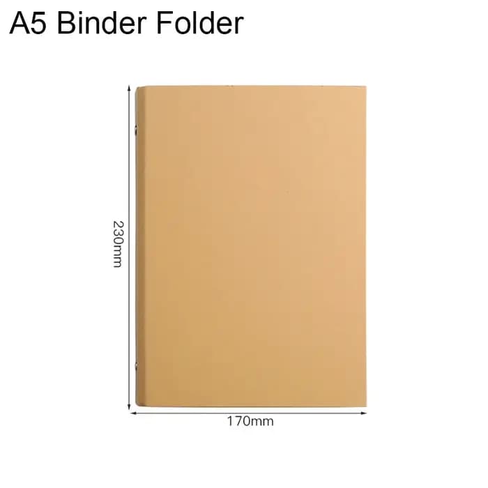 Nouveau Couverture de classeur en papier Kraft A5 B5 A4