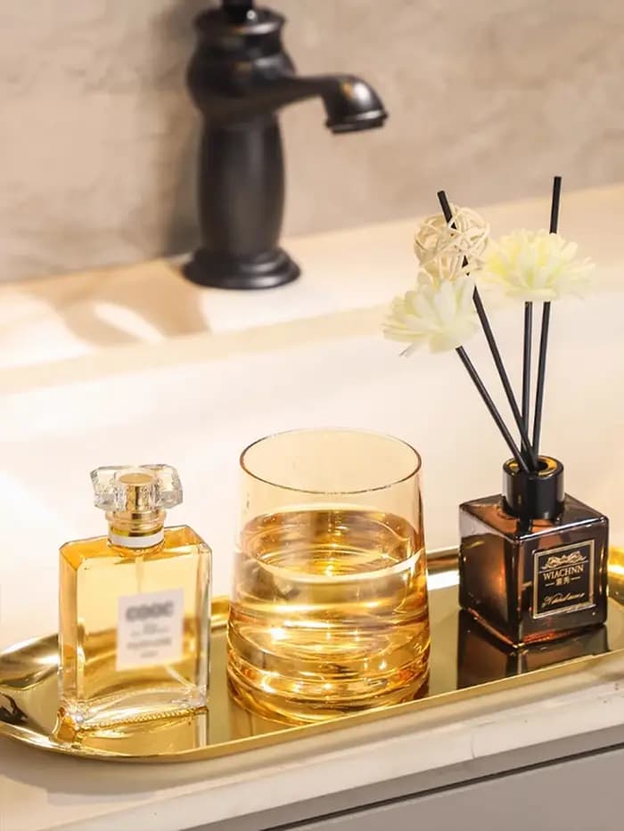 Étagère en acier inoxydable pour lavabo de salle de bain