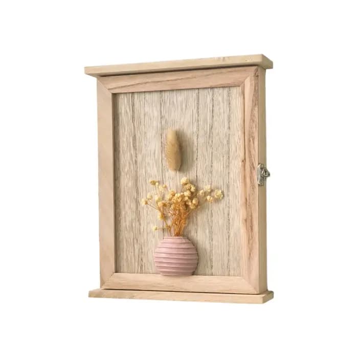 Boîte de rangement murale créative en bois pour clés, carrée, vintage, pour entrée, rustique, décora
