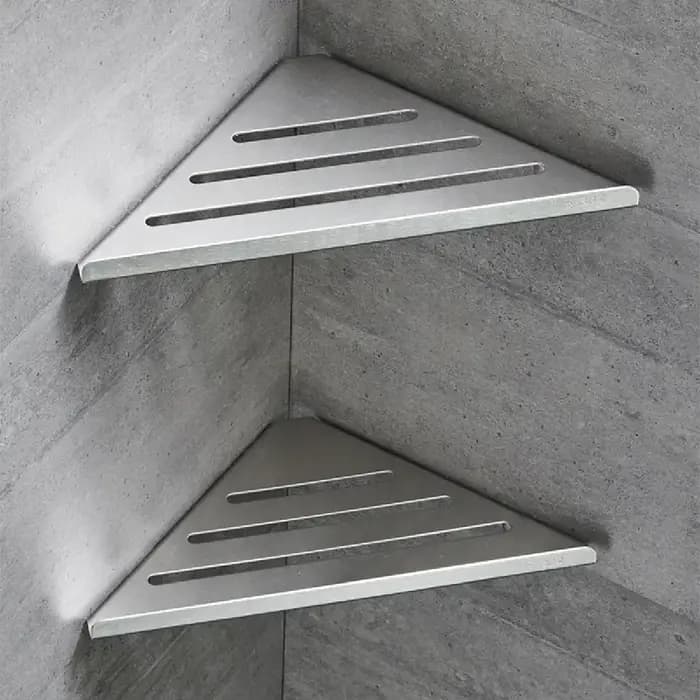 Étagère d'angle de salle de bain sans perçage en acier inoxydable 304