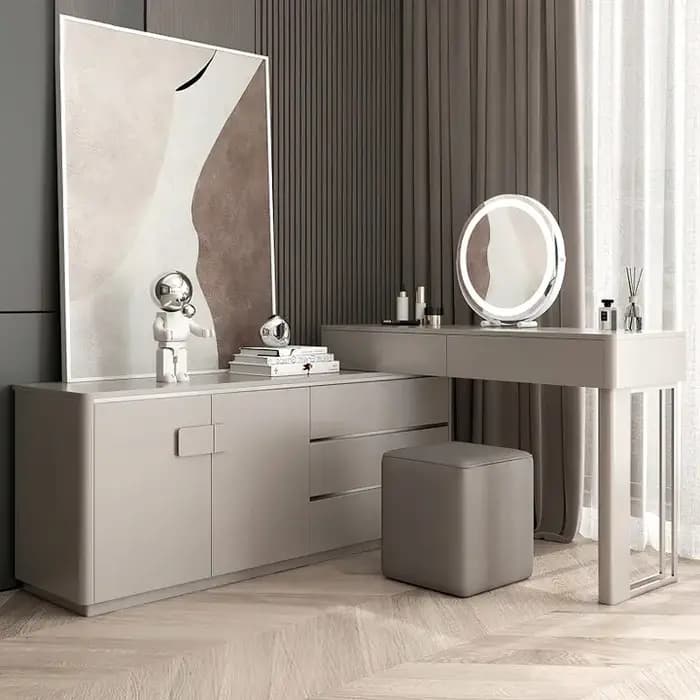 Commode de luxe légère pour chambre à coucher