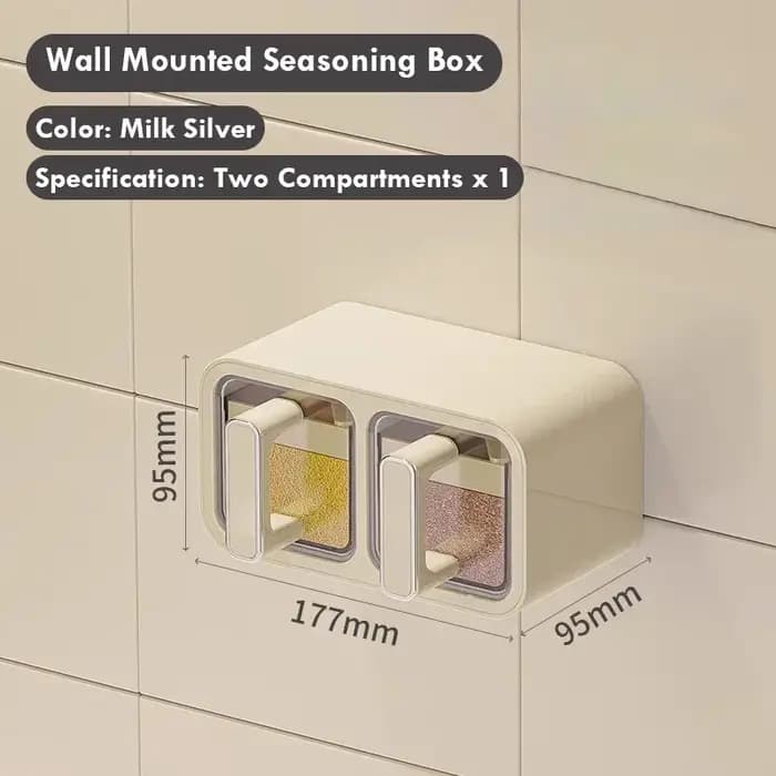 Boîte de rangement d'assaisonnement de cuisine Non perforée avec cuillère, ensemble de récipients d'