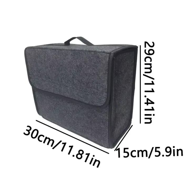 Boîte de rangement en feutre pour voiture, pour outils de rangement antidérapants gris foncé, sac de