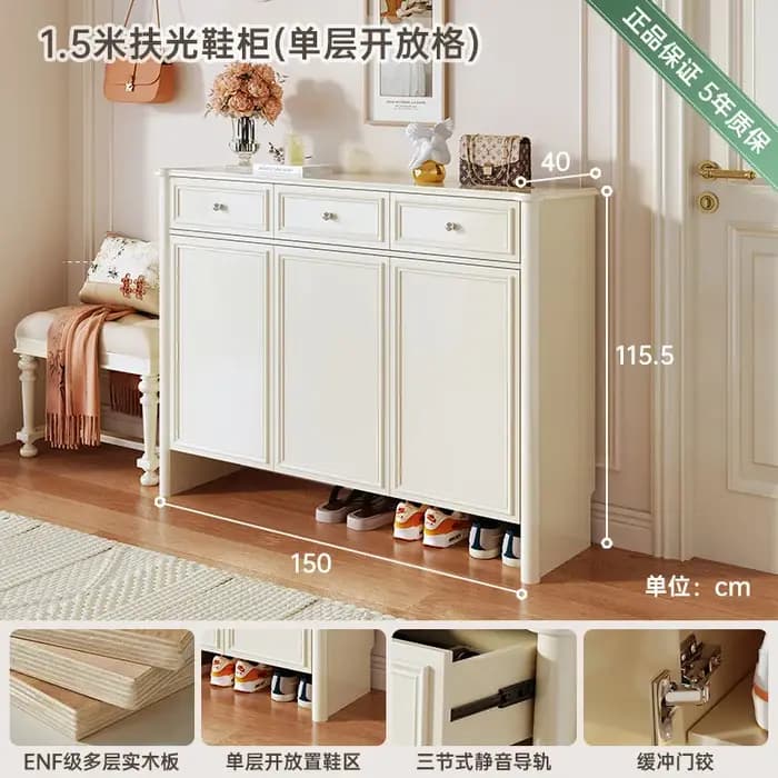 Meubles de rangement de luxe blancs pour chaussures