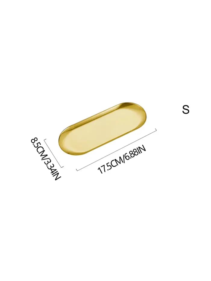 Étagère en acier inoxydable pour lavabo de salle de bain, plateau de rangement, adaptée aux bijoux,