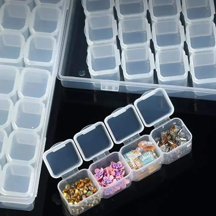 Boîte de rangement pour outils de peinture au diamant à 28 compartiments