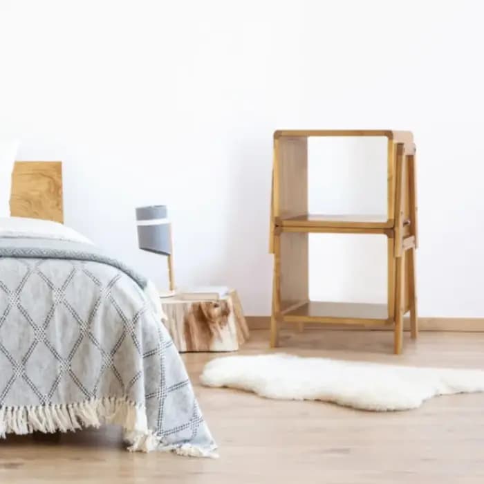 Banc de rangement polyvalent en bois créatif japonais