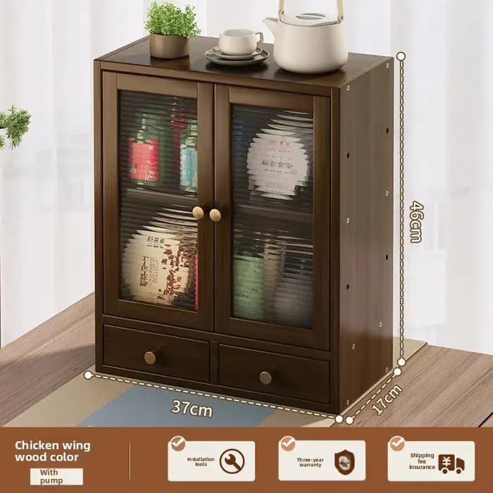 Armoire à thé et à boissons minimaliste avec portes