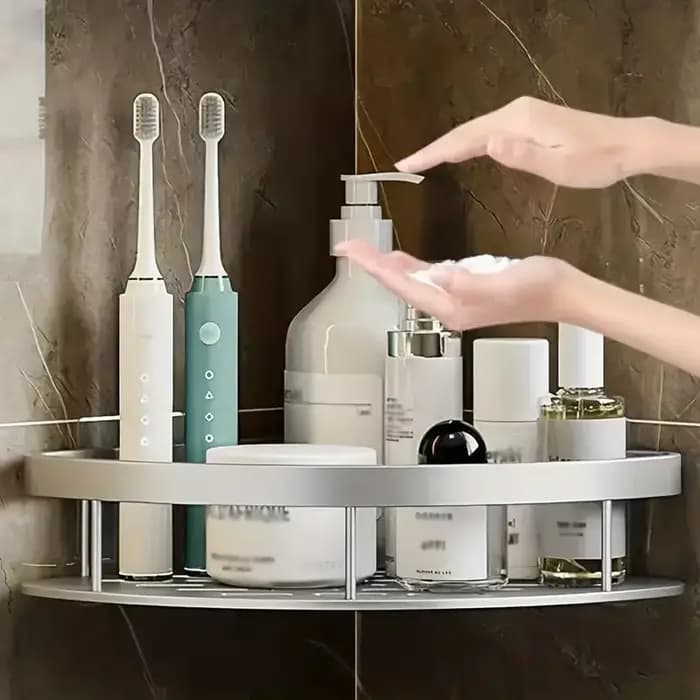 Support de rangement mural en aluminium pour salle de bain