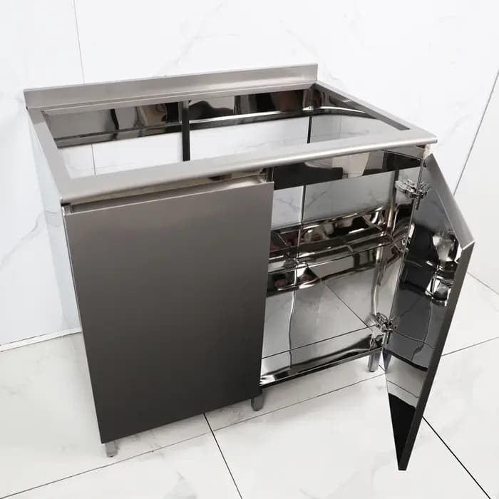 Armoire moderne en acier inoxydable