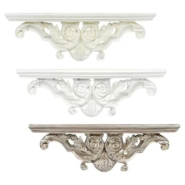 Étagère murale décorative rétro, support de rangement creux créatif pour chambre à coucher, salon, salle de bains et ustensiles d'art de cuisine